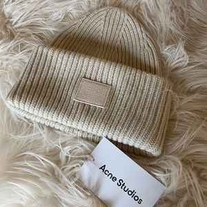 Cream Acne Studios Beanie